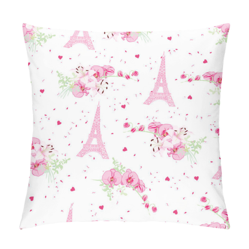 Personality  Romantic Paris Seamless Vector Print Pillow Covers