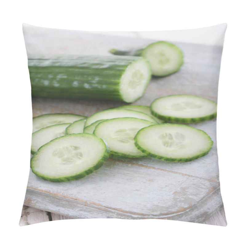 Personality  Slicing Fresh Salad Cucumber Pillow Covers