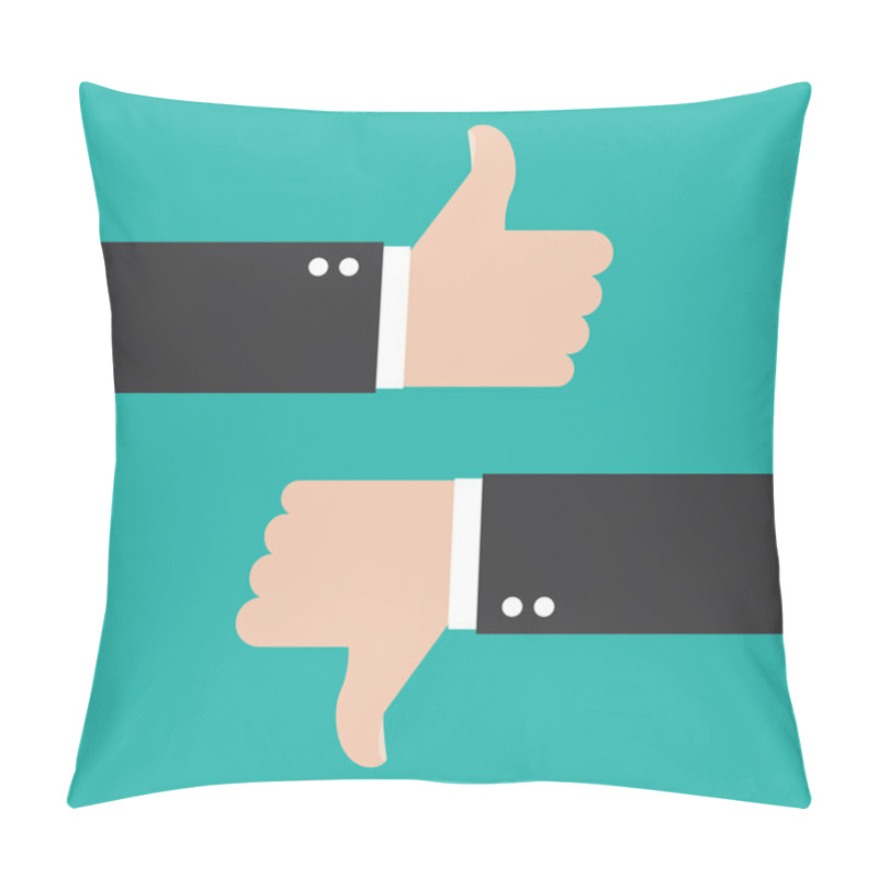 Personality  Thumbs Up And Thumbs Down Pillow Covers