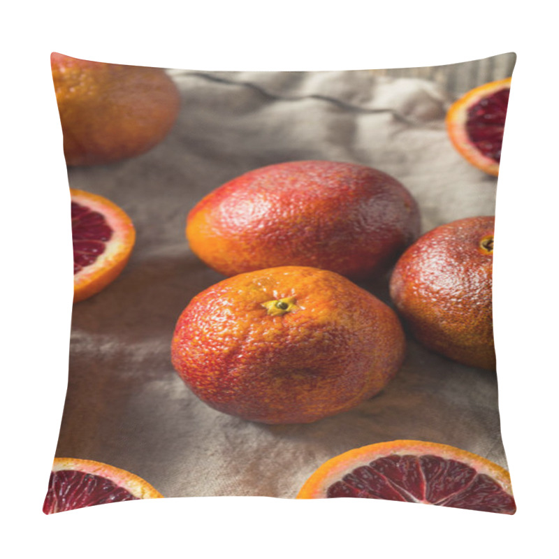 Personality  Raw Organic Red Blood Oranges In A Bunch Pillow Covers