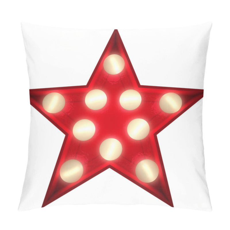 Personality  Glowing Star Multilight On White Pillow Covers