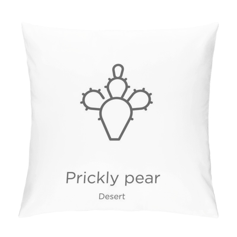 Personality  Prickly Pear Icon Vector From Desert Collection. Thin Line Prickly Pear Outline Icon Vector Illustration. Outline, Thin Line Prickly Pear Icon For Website Design And Mobile, App Development. Pillow Covers