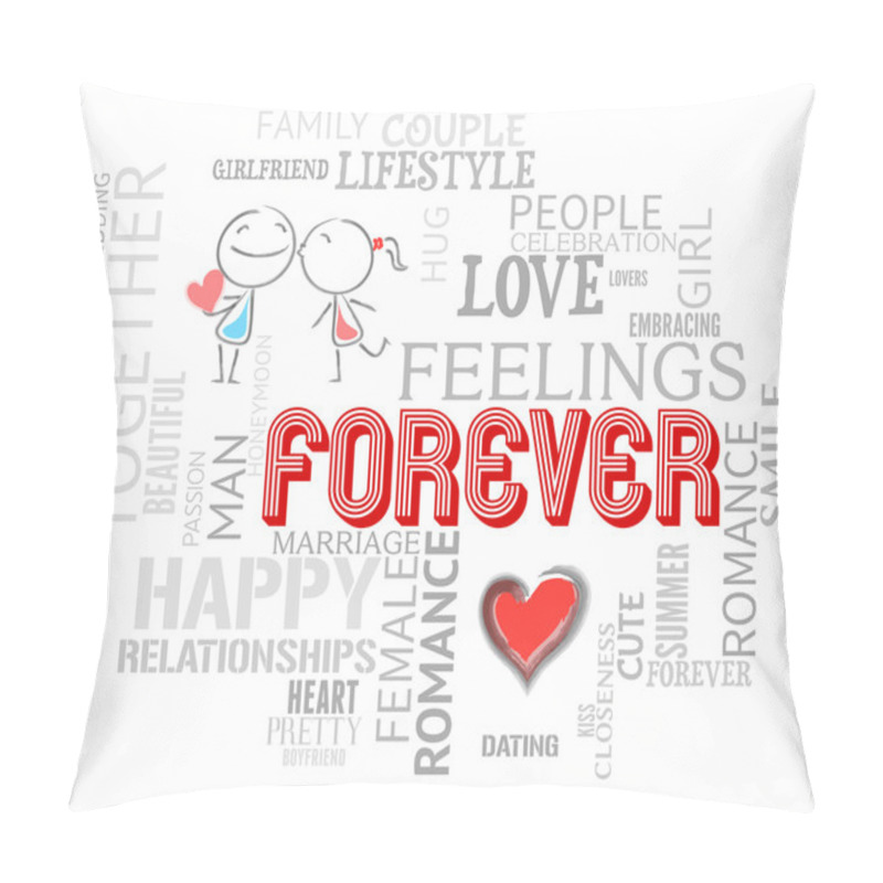 Personality  Forever Words Indicates Find Love And Always Pillow Covers