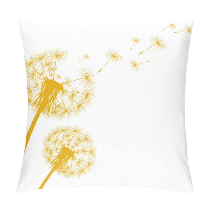 Personality  Silhouette Of A Dandelion On A White Background Pillow Covers