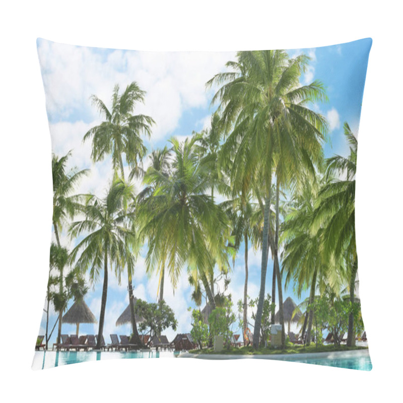 Personality  Territory Of Hotel At Tropical Resort Pillow Covers