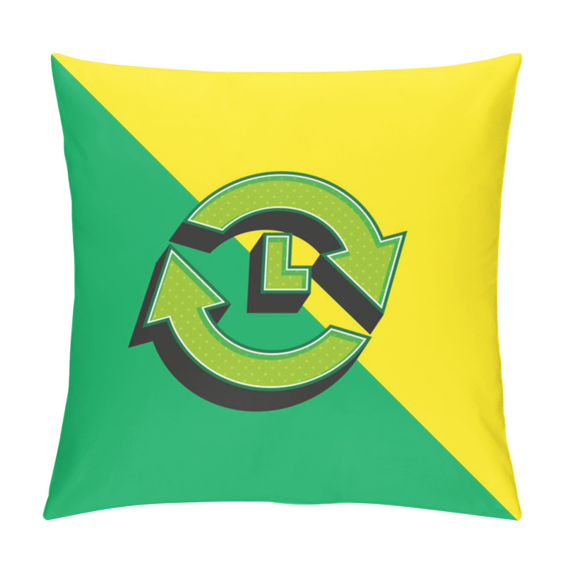 Personality  Analyze Green And Yellow Modern 3d Vector Icon Logo Pillow Covers