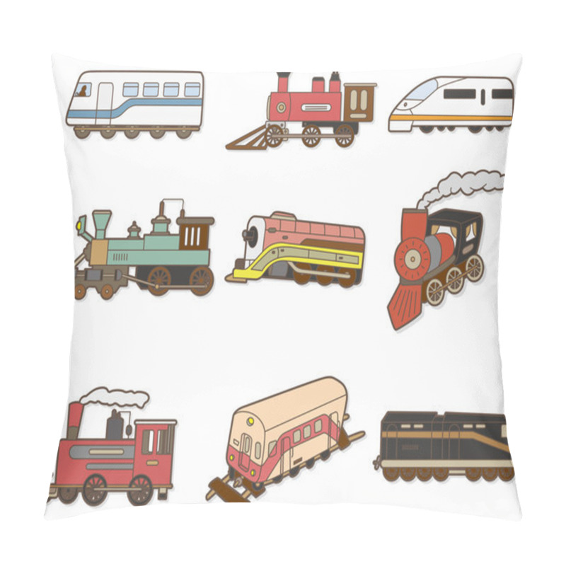 Personality  Cartoon Train Pillow Covers