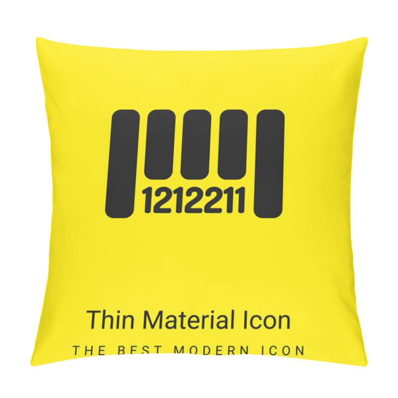 Personality  Bar Code Minimal Bright Yellow Material Icon Pillow Covers