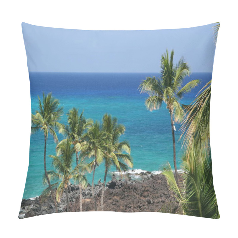 Personality  Azure Hawaiian Snorkeling Beach On Kona Island Pillow Covers