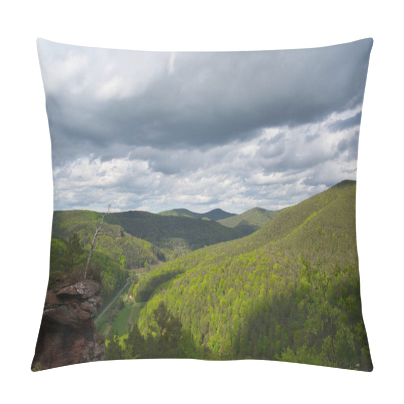 Personality  A Beautiful Panorama Near The Geiersteine Over The Palatinate Forest In Springtime,Germany, Rhineland-palatinate Pillow Covers