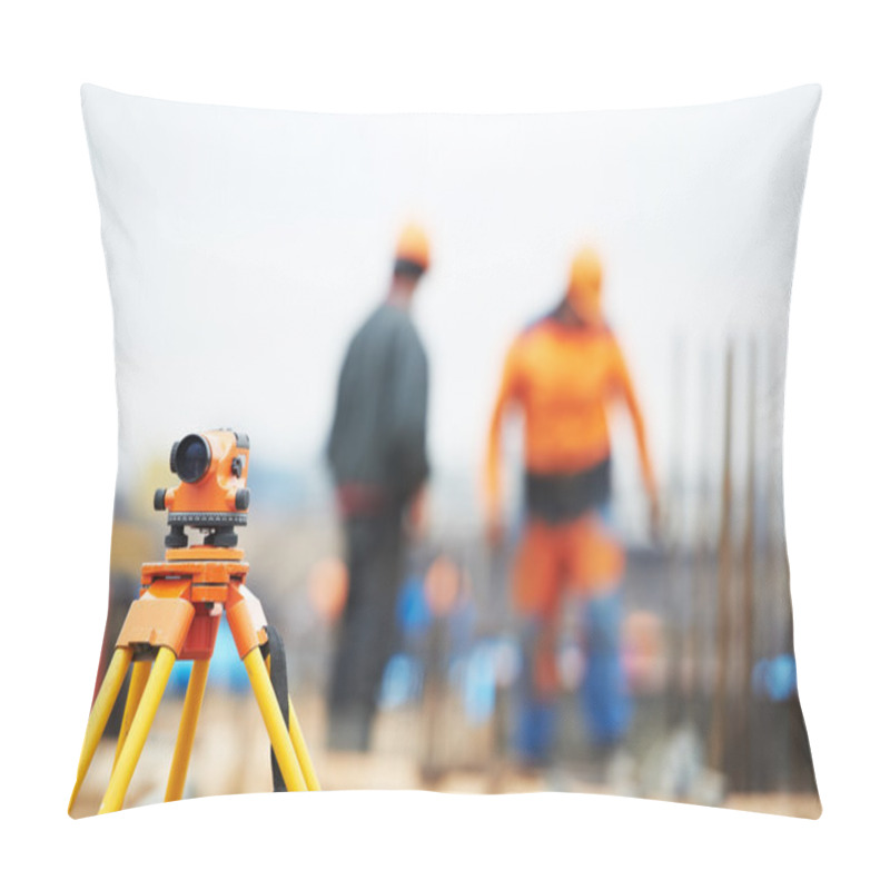 Personality  Surveyor Equipment Level At Construction Site Pillow Covers