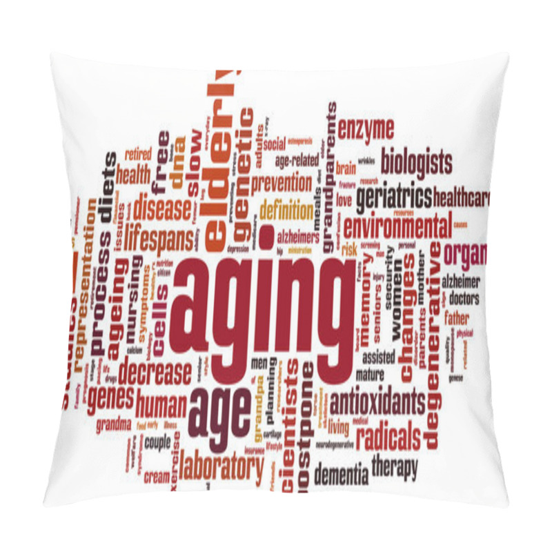 Personality  Aging Word Cloud Pillow Covers