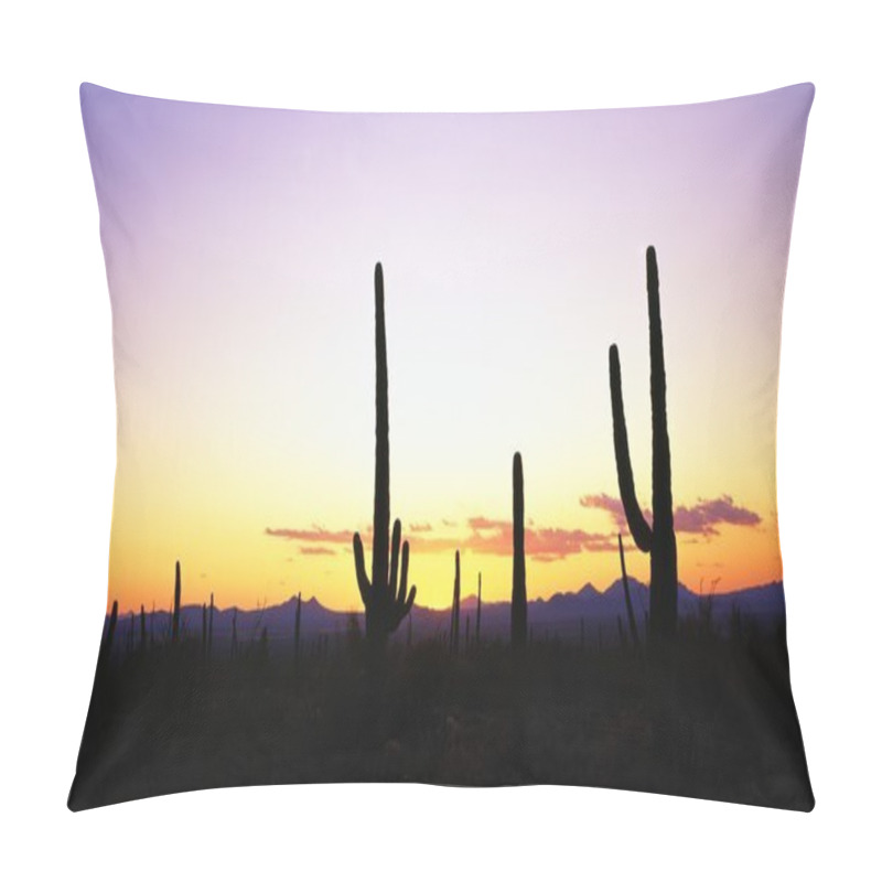 Personality  Saguaro Cacti Silhouettes, Saguaro National Park Pillow Covers