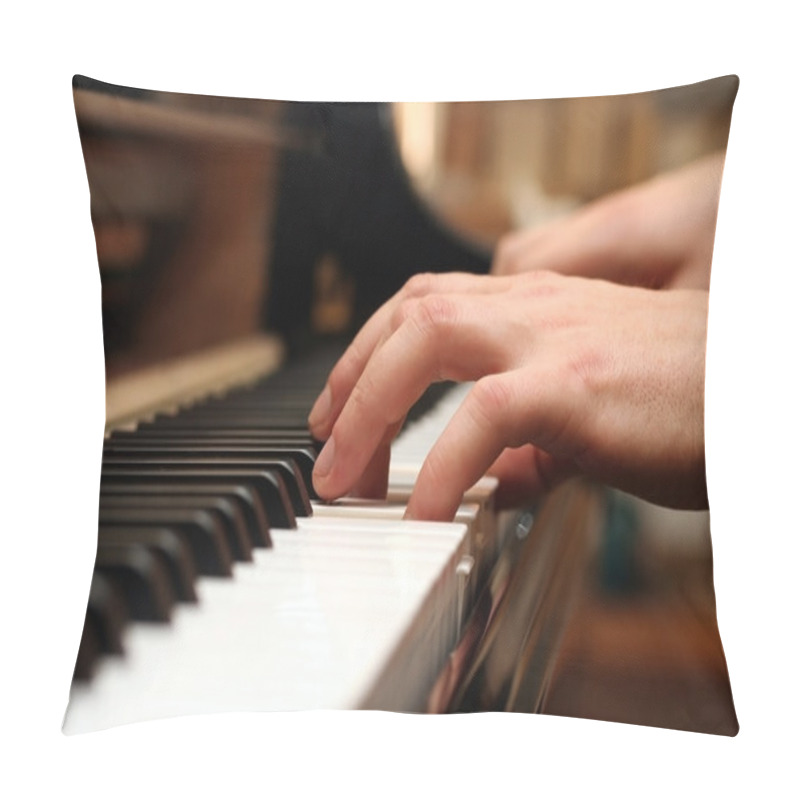 Personality  Hands Of A Piano Playing Guy Pillow Covers