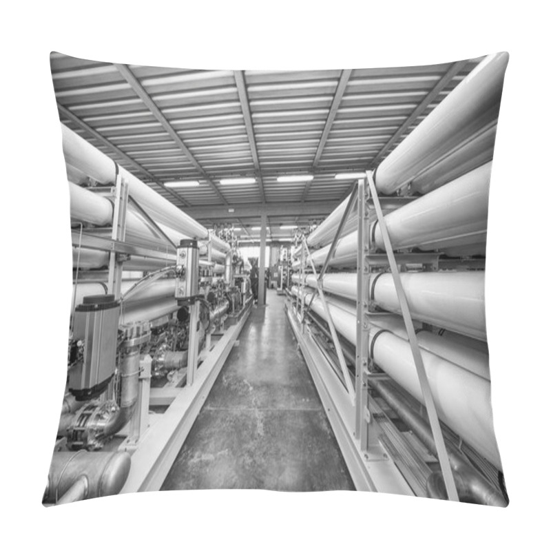 Personality  Pipelines Of A Water Purification Plant Pillow Covers