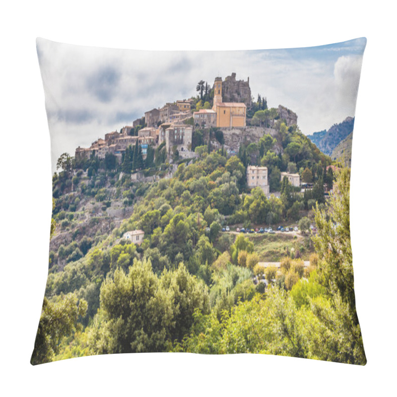 Personality  Medieval Village Of Eze Located On The Hill-France Pillow Covers