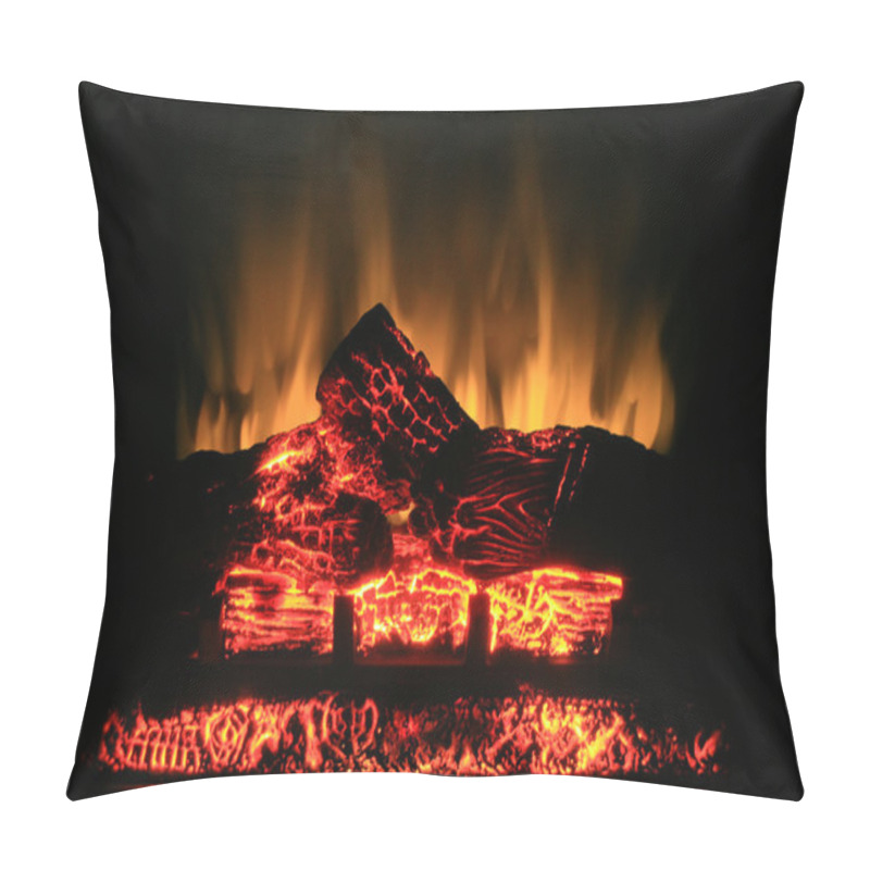 Personality  Fireplace Glow. Pillow Covers