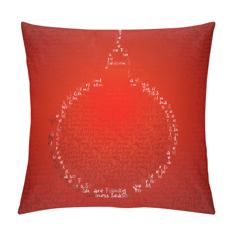 Personality  Christmas Bauble Shape With Write Words Pillow Covers