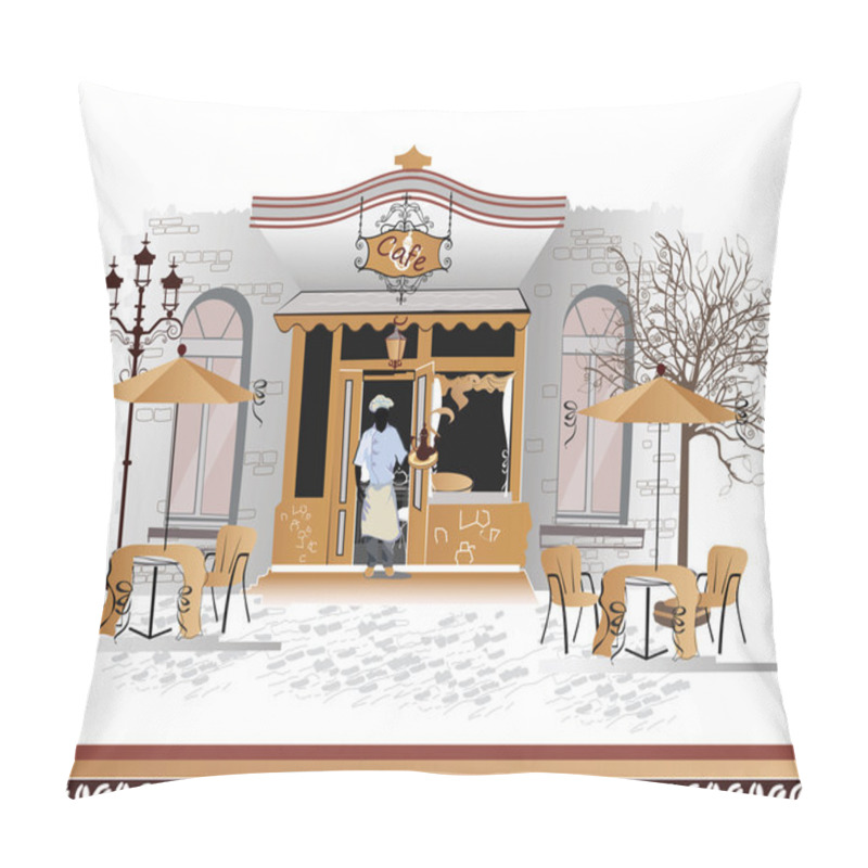 Personality  Series Of The Streets With People In The Old City Pillow Covers