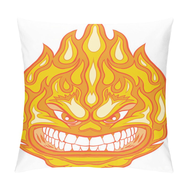 Personality  Angry Face Fireball Vector Clip Art Cartoon  Pillow Covers