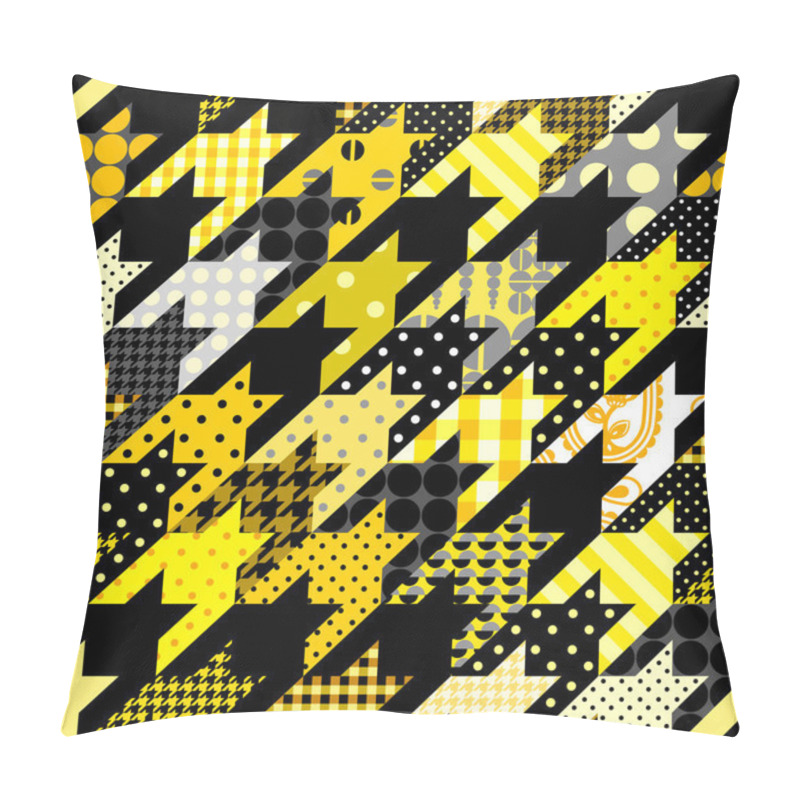 Personality  Hounds-tooth Geometric Pattern Of Patchworks Pillow Covers