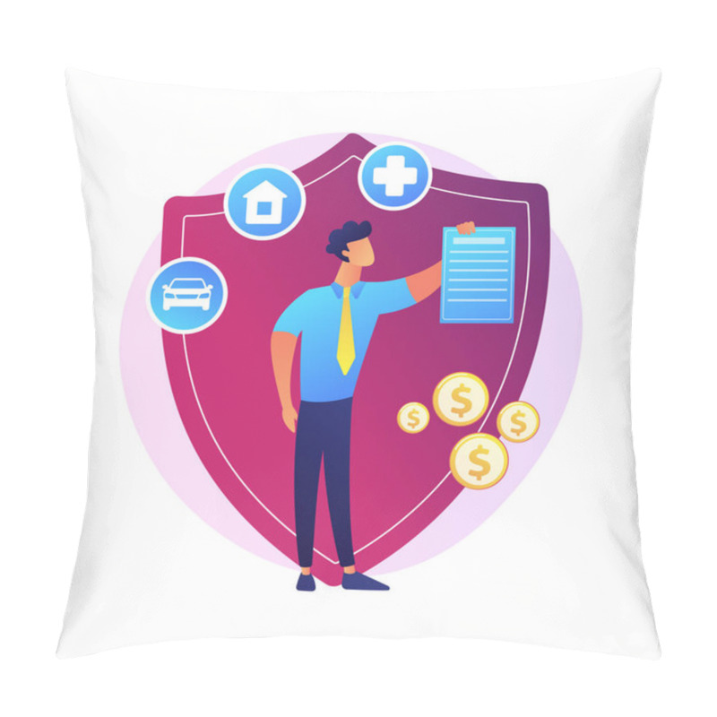 Personality  Insurance Risk Vector Concept Metaphor Pillow Covers