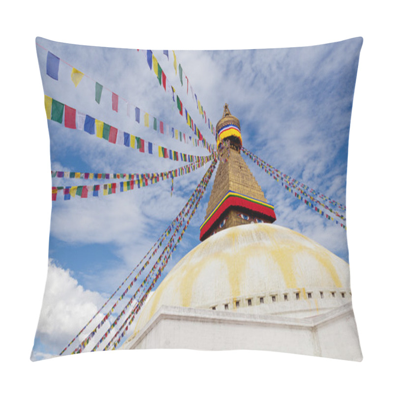 Personality  Boudhanath Giant Buddhist Stupa In Kathmandu Himalaya Nepal Pillow Covers