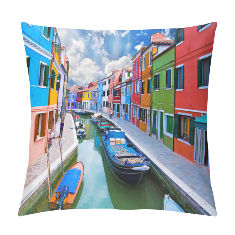 Personality  Venice, Burano Island Canal Pillow Covers