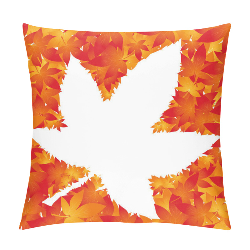 Personality  Maple Leaf Illustration Frame Background Pillow Covers