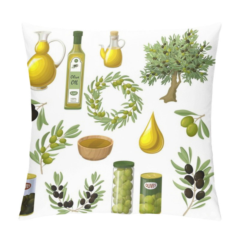 Personality  Cartoon Olive Oil Elements Set Pillow Covers