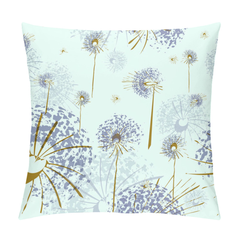 Personality  Abstract Dandelion Field. Abstract Dandelion Field. Seamless Pattern. Pillow Covers