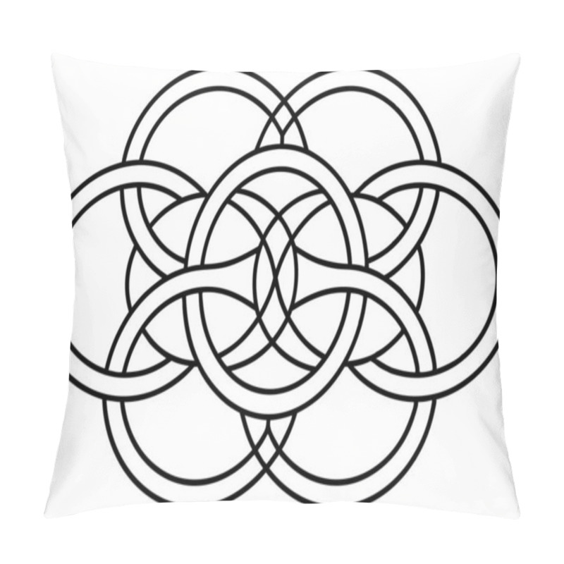 Personality  Intricate Intertwined Circles Design Pillow Covers