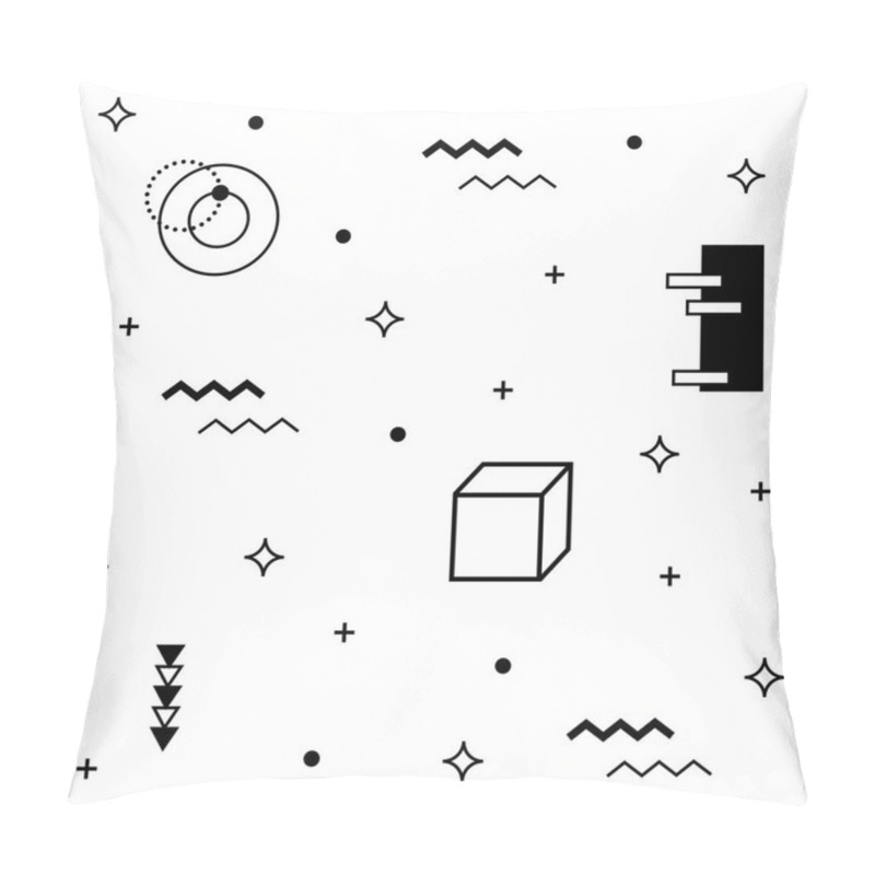 Personality  Memphis Background. Abstract Pattern Fashion 80-90s. Pillow Covers