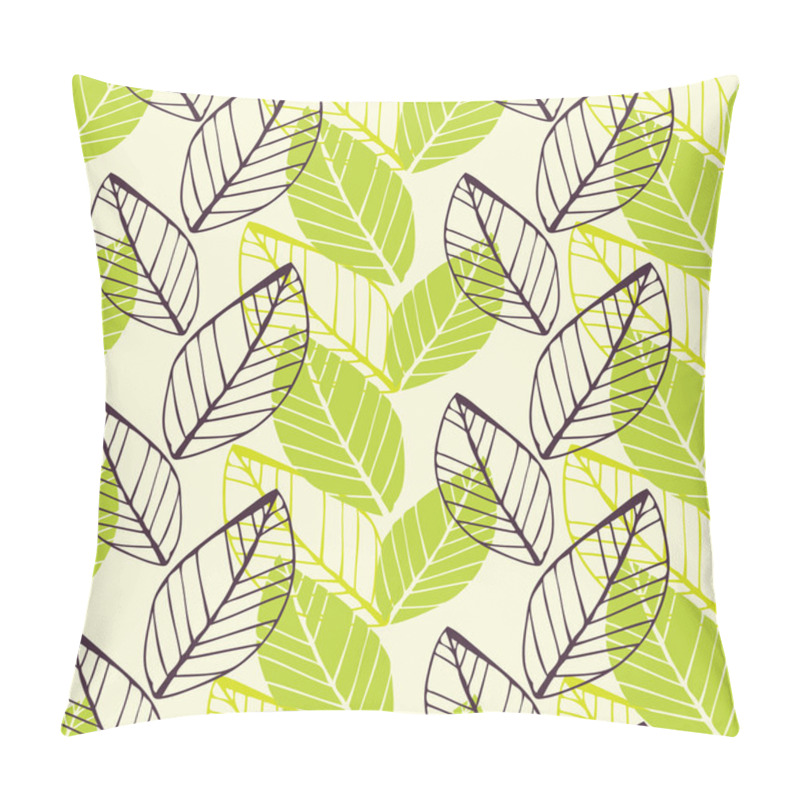 Personality  Leaf Green Spring Pattern Pillow Covers