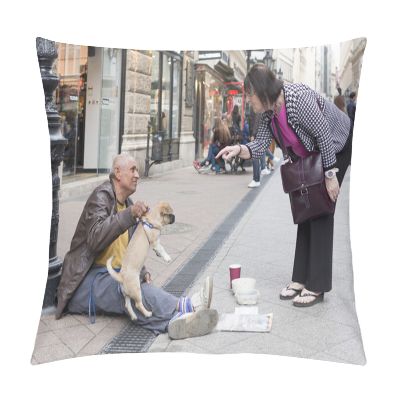 Personality  Beggar With Dog Pillow Covers