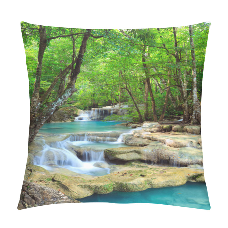 Personality  Erawan Waterfall, Kanchanaburi, Thailand Pillow Covers