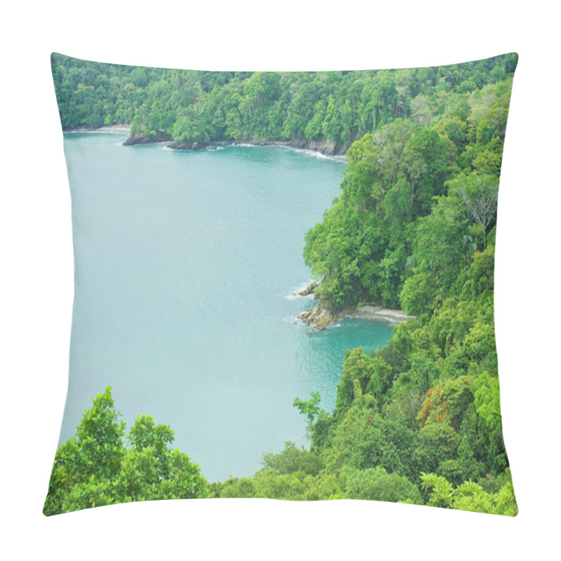 Personality  View To The Pacific Ocean Shore Near Quepos, Costa Rica. Pillow Covers