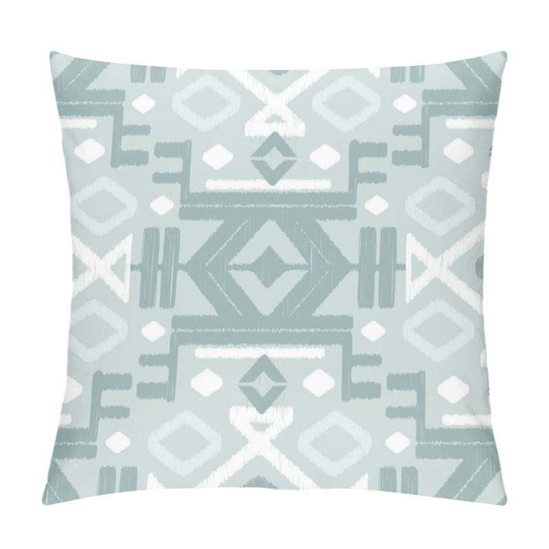 Personality  Vector Silver Gray Ikat Seamless Pattern Background Pillow Covers