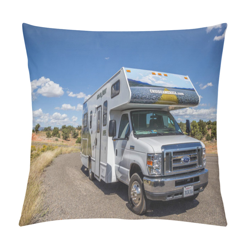 Personality  RV Along Highway 12 In Utah, USA Pillow Covers