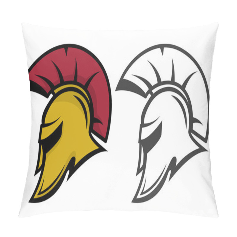 Personality  Spartan Warrior Helmet. Sports Team Emblem Template.  Pillow Covers