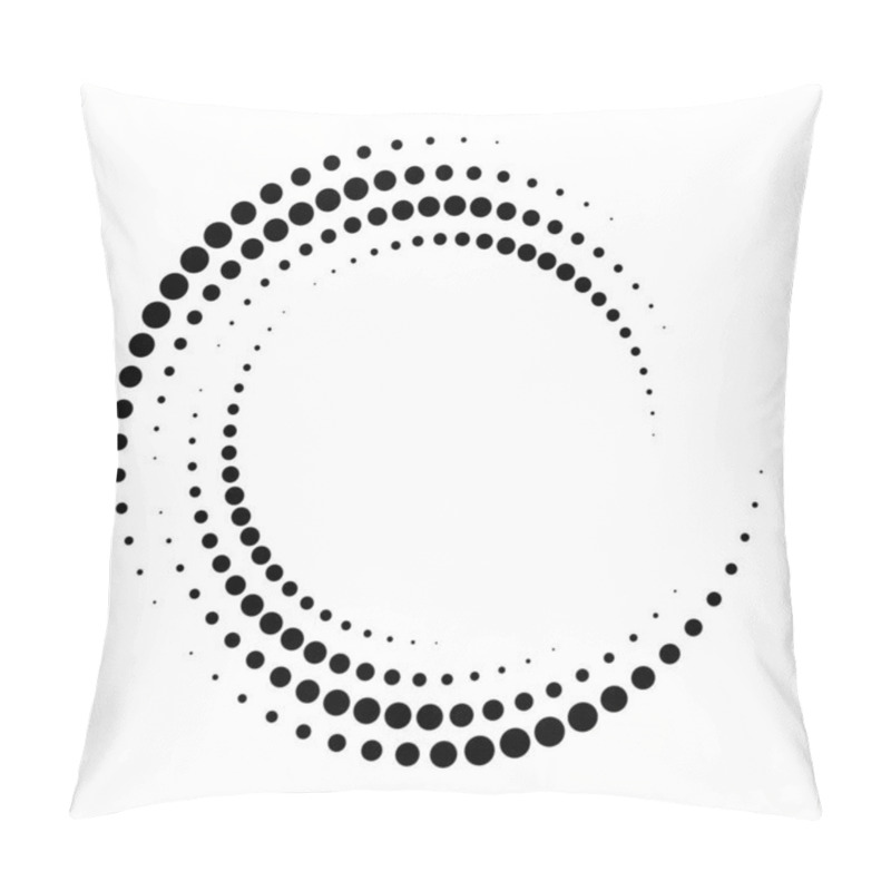 Personality  Abstract Vector Background With Halftone Dots Circle. Creative Geometric Pattern  Pillow Covers