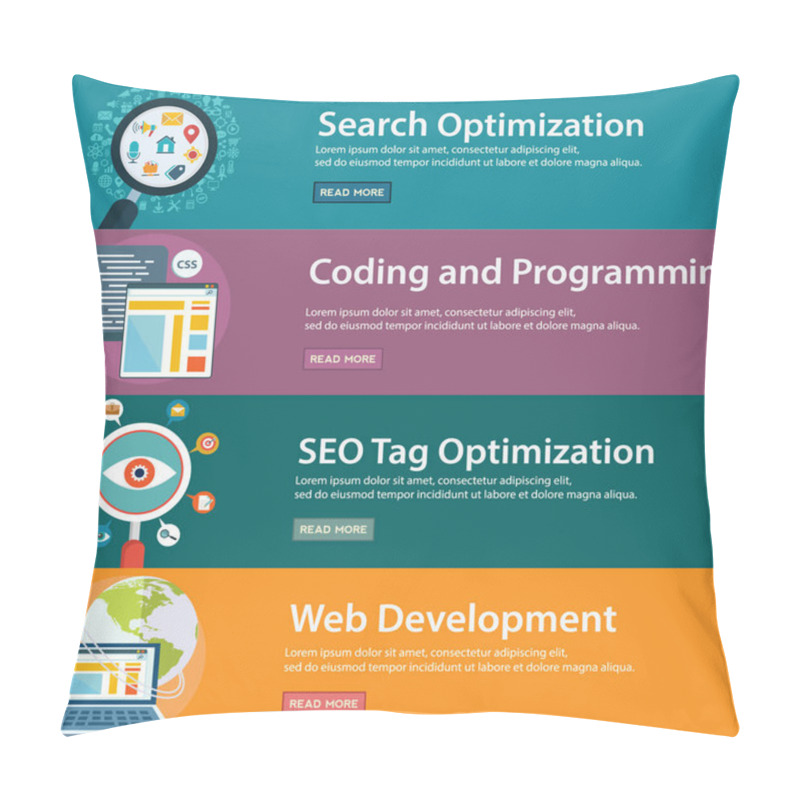 Personality  SEO And Development Concept Pillow Covers