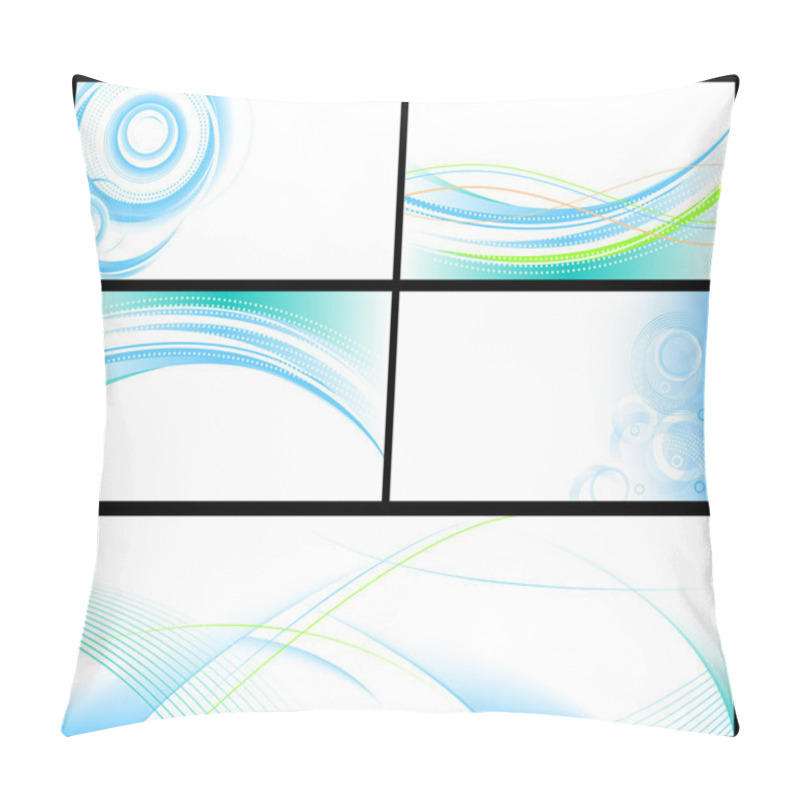 Personality  Abstract Blue Backgrounds Set Pillow Covers