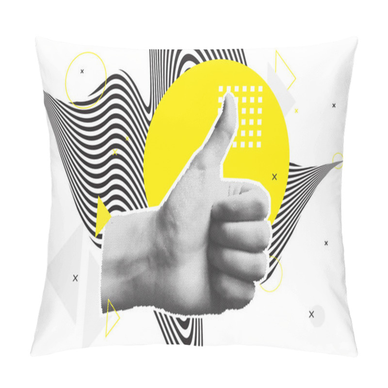 Personality  Vector Collage Of Universal Graphic Shapes Objects Pillow Covers