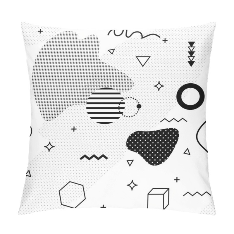 Personality  Memphis Background. Abstract Pattern Fashion 80-90s. Pillow Covers