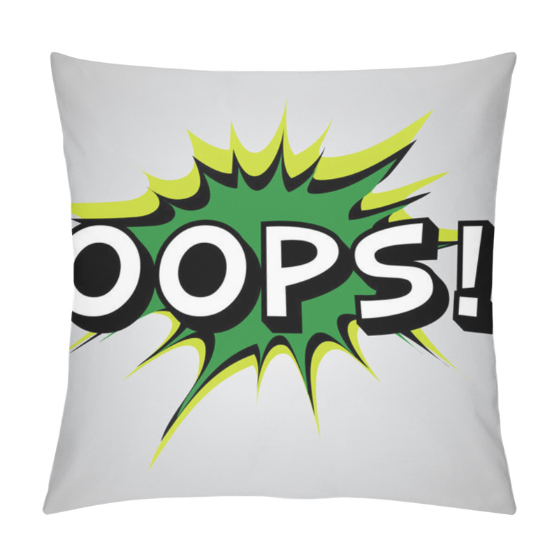 Personality  Comic Book Explosion Bubble - Oops Pillow Covers