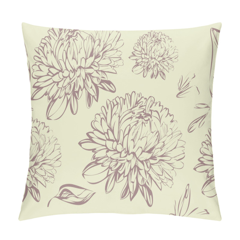 Personality  Chrysanthemum Seamless Background Pillow Covers