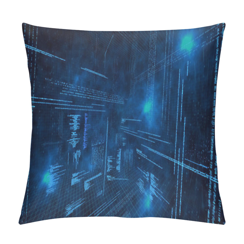 Personality  Illustration Of Virtual Data Pillow Covers