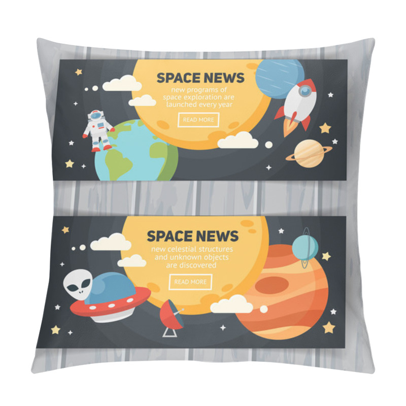 Personality  Space Theme Banners And Cards Pillow Covers