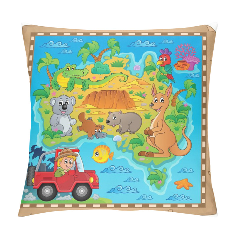 Personality  Australian Map Theme Image 4 Pillow Covers